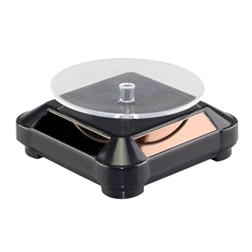 TIDTALEO Solarbetriebener Drehbarer Ausstellungsständer für Schmuck und Smartphones Tragbarer Kompakter Rotationsständer aus Schwarz ohne Batterie bis Belastbar TIDTALEO Solarbetriebener Drehbarer Ausstellungsständer für Schmuck und Smartphones Tragbarer Kompakter Rotationsständer aus Schwarz ohne Batterie bis Belastbar von TIDTALEO