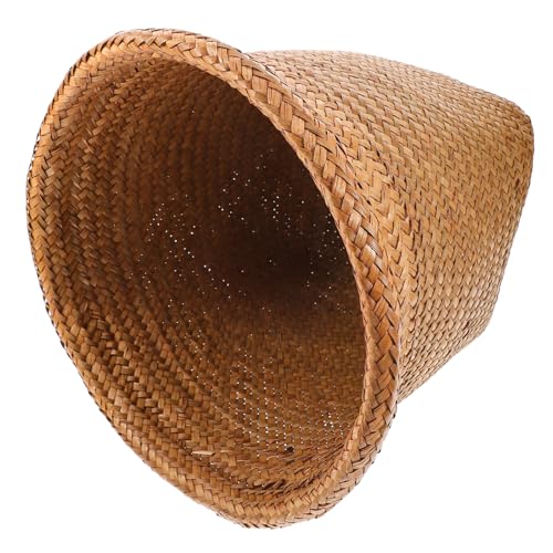 TIDTALEO Strohkorb Abfalleimer Mittel Handgefertigt ohne Deckel Vielseitiger Müllbehälter Wohnzimmer Schlafzimmer Büro Küche Stilvoller Papierkorb Zufällige Farbe Zufällige Farbe von TIDTALEO