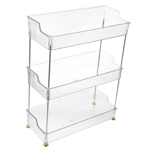 TIDTALEO Badezimmer Regal Für Kosmetik Toilettenartikel 3-stöckiges Eckregal Aus Edelstahl Platzsparend Rostfrei Installieren Organizer Für Arbeitsplatte Dusche Küche von TIDTALEO