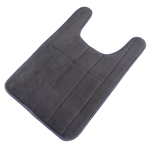 TIDTALEO U Förmige Memory Foam Toilettenteppich Dunkelgraue Rutsch Bodenmatte für Badezimmerzubehör und Komfortabel Stilvolles Design mit Feiner Verarbeitung von TIDTALEO