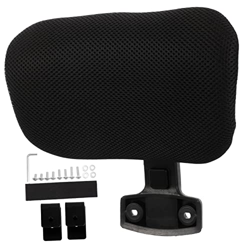 TIDTALEO Verstellbares Büro Stuhl Kopfkissen Ergonomische Kopfstütze für Computerstuhl Nackenstütze Bürostuhl Zubehör Komfortable Kopfstützenauflage mit Befestigungsklammer Schwarz von TIDTALEO