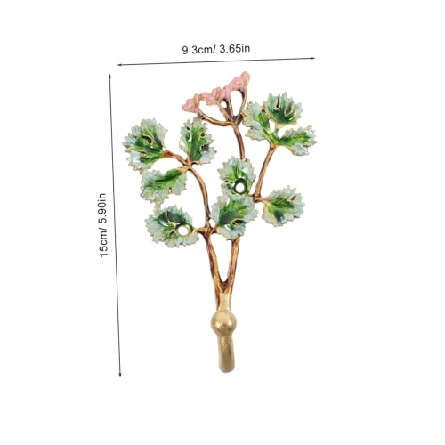 TIDTALEO Vintage Metall Wandhaken Tropische Pflanzen Design Haken für Garderobe Schlafzimmer Bad Handtuch Aufhänger Stabile Wandmontage Einfache Installation von TIDTALEO