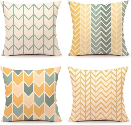 TIDWIACE Orange Gelb Kissenbezug 40 x 40 cm 4er Set Outdoor Kissen,Dekokissen Leinen Kissenbezüge Geometrische Muster Kissenhüllen für den Außenbereich Terrasse Garten Bank Wohnzimmer Sofa Dekor… TIDWIACE Orange Gelb Kissenbezug 40 x 40 cm 4er Set Outdoor Kissen,Dekokissen Leinen Kissenbezüge Geometrische Muster Kissenhüllen für den Außenbereich Terrasse Garten Bank Wohnzimmer Sofa Dekor… von TIDWIACE