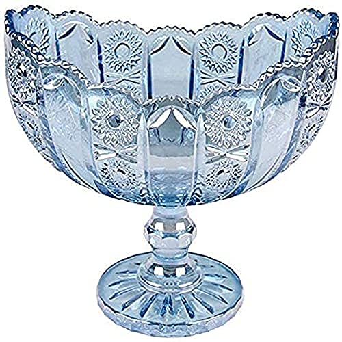 TIECHUINIUB Obstschale Obsttablett Obstplot Europäischer Stil High Foot Obst plattiert Mode Mode Kreativ Wohnzimmer Obsttablett Obstkorb Blau||M von TIECHUINIUB