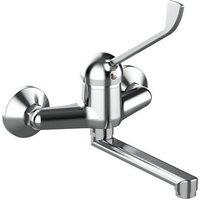 Tiemm - Wandmontierter Einhebelmischer mit klinischem Hebel - Ten Line, Chrom von TIEMM