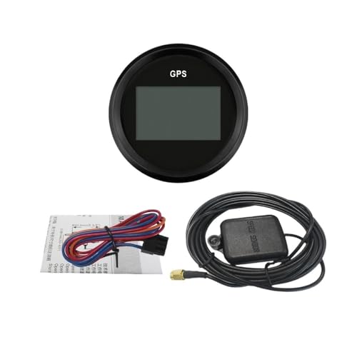 52mm 2 "Digital GPS Tachometer Kilometerzähler Kit for Auto Boot Motorrad Ersatz Runde Gauge(BN) von TIEOAXFT
