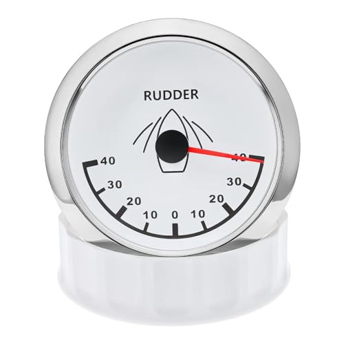 85mm 0-190ohm Ruder Winkel Gauge for Boot Marine Anzeige Sensor Mit Rot LED Hintergrundbeleuchtung(Double tumble holder) von TIEOAXFT
