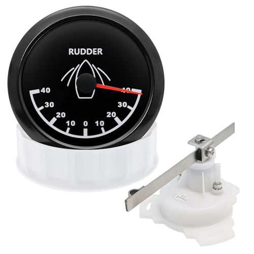 85mm 0-190ohm Ruder Winkel Gauge for Boot Marine Anzeige Sensor Mit Rot LED Hintergrundbeleuchtung(Ivory) von TIEOAXFT