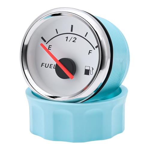 Auto 2 "52mm Tankanzeige 240-33 ohm Kraftstoffstand Sensor 100~600mm for Öl Tank Meter Rot Licht Boot Yacht Schiff 12V Custom(600mm SensorXGauge) von TIEOAXFT