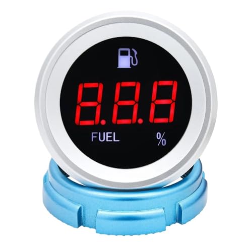 Digitale 0-100% Tankanzeige mit Warnung Rote LED Auto Boot 0-190 OHM Tankgeber Ölschwimmersensor 100-600mm(200mm SensorXGauge) von TIEOAXFT