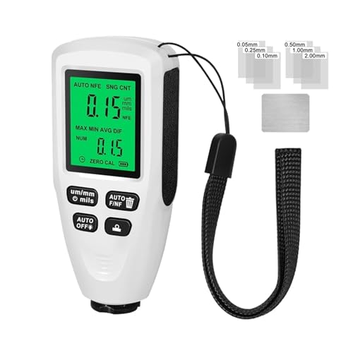 HW300MINI Digital Dickenmessgerät Tester Auto Autolack Messgerät Lackschicht Werkzeug(Polished Chrome) von TIEOAXFT
