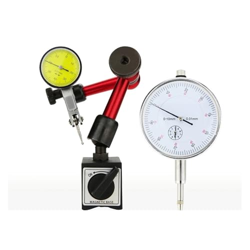 Hebelmessuhr Magnethalter Messsonden Anzeigeständer Magnetfuß Komparator Uhrenwerkzeuge Mikrometer Messuhr(0.8mm and Stand A) von TIEOAXFT