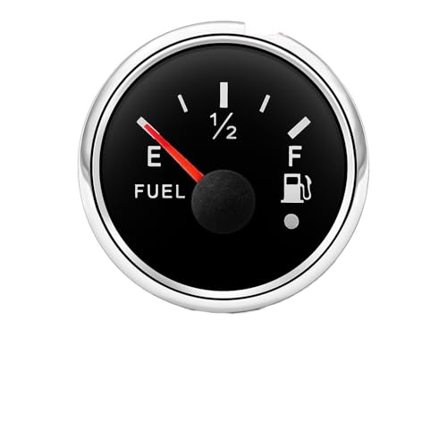 Rote Hintergrundbeleuchtung 52mm Tankanzeige mit Alarm Wasserdicht IP67 240-33 Ohm Wasserstandsanzeige Marine Boot Auto(Fuel BS) von TIEOAXFT