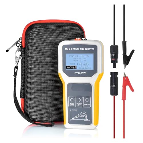 TIEOAXFT 1600-W-Photovoltaik-Panel-Multimeter - MPPT-Prüfung, LCD-Anzeige, Leerlaufspannung, Überstrom- und Überspannungsschutz(1600W) von TIEOAXFT