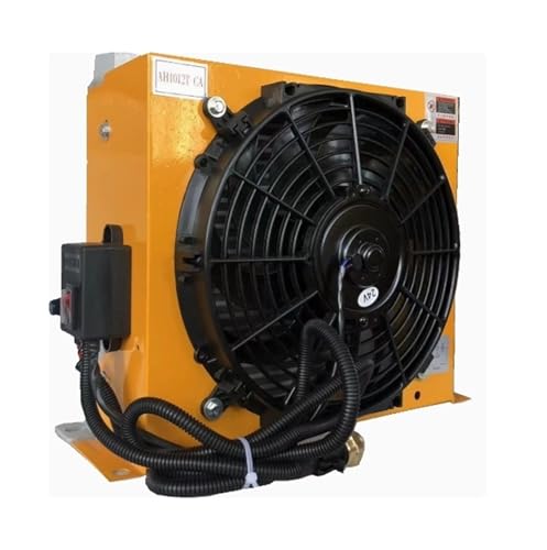 TIEOAXFT AH1012 Hydraulischer Luftkühler 24 V/12 V/220 V/380 V LKW-montierter Kran Modifizierter Kraftstofftank-Kühler Luftgekühlter Ölkühler(AH1012 24V) von TIEOAXFT