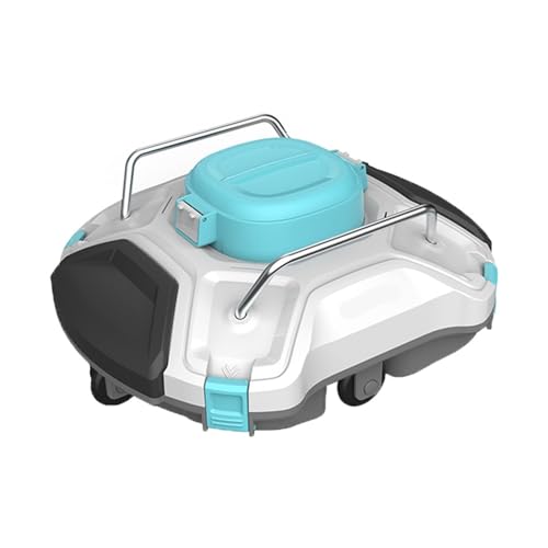 TIEOAXFT Automatischer Poolroboter-Reiniger, Filter, Schwimmbad-Staubsauger, Unterwasserreinigung, kabelloser elektrischer Schwimmbad-Staubsauger(Sky Blue) von TIEOAXFT