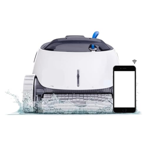 TIEOAXFT Automatischer Roboter-Pool-Staubsauger, 1-Stunden-Schnellreinigung, Wasserlinien-Schrubberbürste von TIEOAXFT