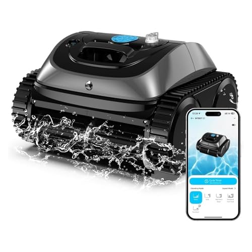 TIEOAXFT C1 Pool-Roboter-Staubsauger for eingebaute Pools, 4-in-1-Akku-Poolroboter mit Einer Laufzeit von 150 Minuten von TIEOAXFT