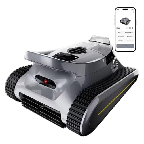 TIEOAXFT Kabelloser Poolroboter – Poolsauger, bürstenloser 180-W-Motor, 45.000 Pa Saugleistung, Wandklettern, Sonarnavigation von TIEOAXFT