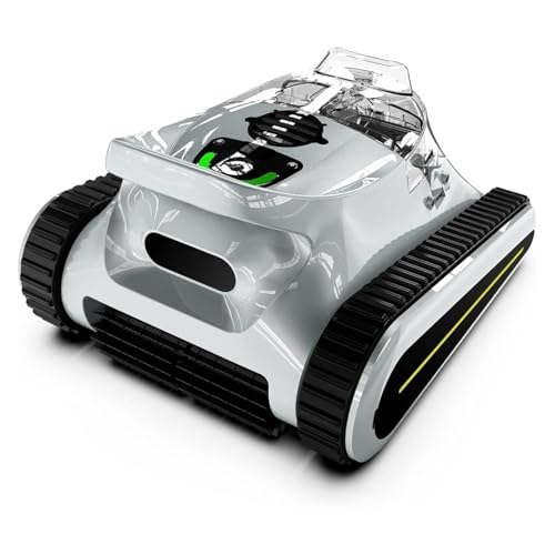 TIEOAXFT Kabelloser Poolroboter – Poolsauger, bürstenloser 180-W-Motor, 45.000 Pa Saugleistung, Wandklettern, Sonarnavigation von TIEOAXFT