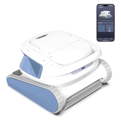 TIEOAXFT Roboter-Poolsauger, kabelloser Poolreiniger for oberirdische/eingebaute Pools mit intelligenter Navigation, 300 Minuten Laufzeit von TIEOAXFT