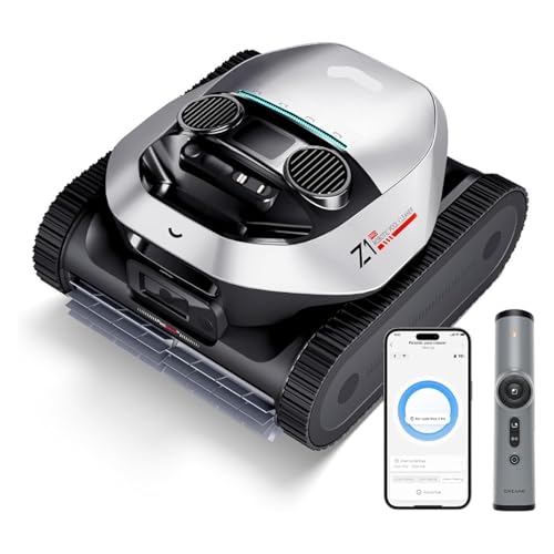 TIEOAXFT Z1 Pro Kabelloser Poolroboter, LiFi-Fernbedienung, 8000 GPH Saugleistung, horizontale Wasserlinienreinigung von TIEOAXFT
