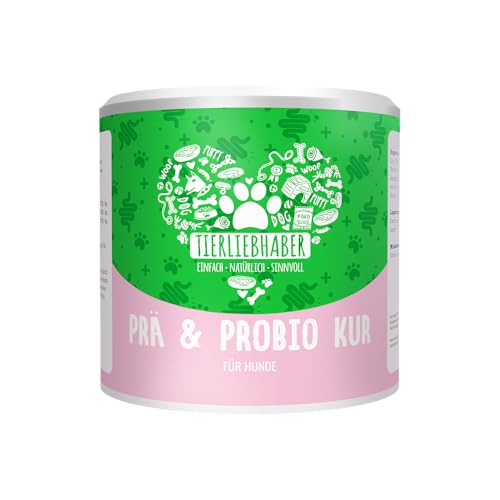 TIERLIEBHABER – Darmkur für Hunde bei Durchfall & sensibler Verdauung – Unterstützt Magen-Darm-Funktion & gesunde Darmflora – Natürliche Probiotika mit Flohsamenschalen, Bierhefe & Inulin (75g) von TIERLIEBHABER