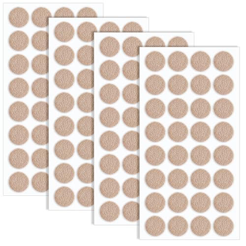 TIESOME 128 Stück Filzgleiter Selbstklebend Set, 5 mm Dicke Bodenschoner für Stühle rutschfest Filzblatt Profi Möbelgleiter Filz Stuhl Filzgleiter für Stelle von Möbel(Cremefarben) von TIESOME