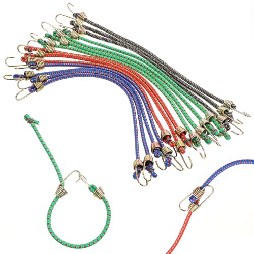 TIESOME 14 Stück Universal-Gepäckspanner Mit Haken, 25,4 cm Mini Spanngurthaken Verstellbare Mehrfarbige Kurze Elastische Spanngurte Aus Gummi Für Outdoor Campingzelte Planen Fahrräder Gepäck TIESOME 14 Stück Universal-Gepäckspanner Mit Haken, 25,4 cm Mini Spanngurthaken Verstellbare Mehrfarbige Kurze Elastische Spanngurte Aus Gummi Für Outdoor Campingzelte Planen Fahrräder Gepäck von TIESOME