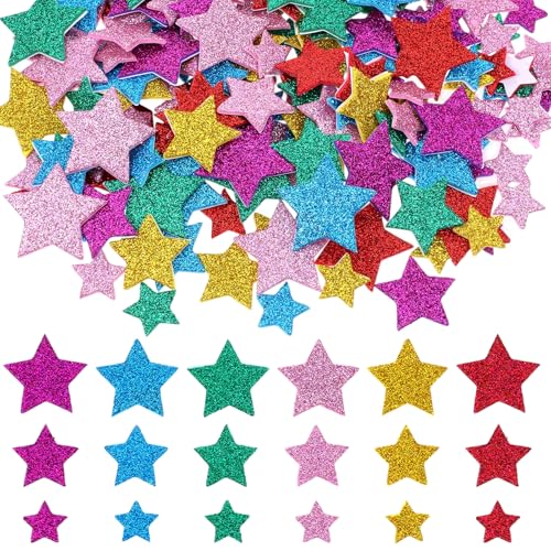 TIESOME 360 Stück Moosgummi Sterne Glitter, 3 Größe Selbstklebend Sterne Sticker Glitzersticker Glitzernde Schaumstoffaufkleber Farben Gemischt für Kunsthandwerk Sammelalben DIY Dekoration TIESOME 360 Stück Moosgummi Sterne Glitter, 3 Größe Selbstklebend Sterne Sticker Glitzersticker Glitzernde Schaumstoffaufkleber Farben Gemischt für Kunsthandwerk Sammelalben DIY Dekoration von TIESOME