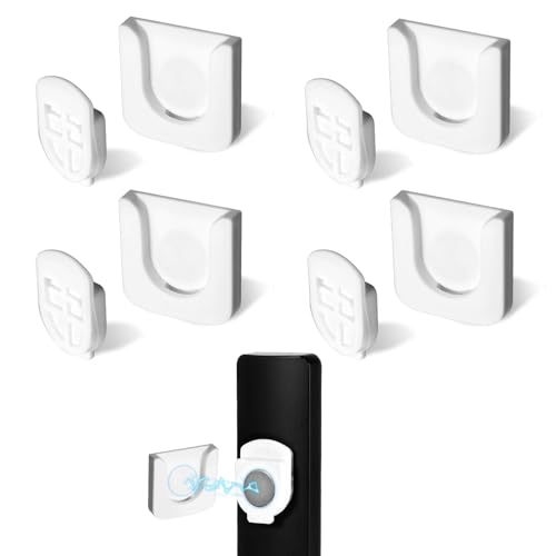 TIESOME 4 Stück Magnetische Fernbedienungshalter, Magnethalterung Wandhalterung Fernbedienung Halterung Wand für Zuhause Büro Fernseher Ventilator Klimaanlage von TIESOME