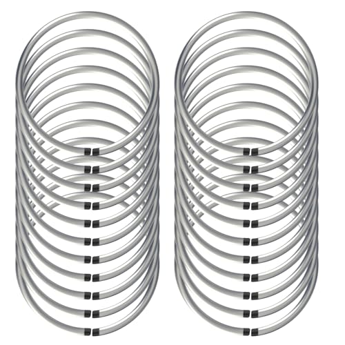 TIESOME 20 Stück Metallringe zum Basteln, 5cm Silber Metallringe Metall Ringe Deko Ringe für Traumfänger, Makramee, Wickeltechnik, Floristik, Hochzeitskranz, Hoops von TIESOME
