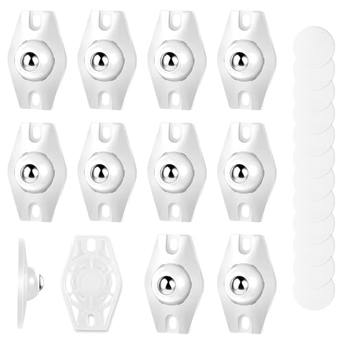 TIESOME Mini Rollen für Küchengeräte, 12 Stück Kugelrollen, Selbstklebende Möbelrollen Klein, Mini Rollen für Kaffeemaschine, Aufbewahrungsboxen, Kleine Rollen für Möbel Mini, Kugelrollen für Möbel von TIESOME