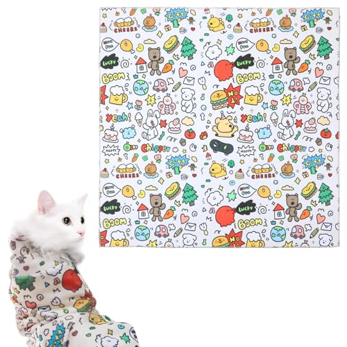 TIESOME Selbstklebende Katzenpflegedecke, 55 × 55 cm Multifunktionale Haustier Fesseldecke Zum Krallenschneiden Zähneputzen Medikamenteneinnahme Verstellbares Anti Kratz Anti Flucht Design von TIESOME