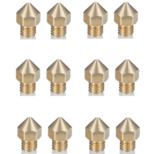 TIEXYE CR10S Pro 0.4mm CR10S Pro Düse Extruder Messing CR10S Pro Hotend 0.4mm Düse 3D Drucker Düse M6x0.75mm Nur für Creality CR10S Pro Hotend 3D Drucker von TIEXYE