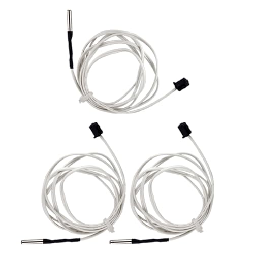 TIEXYE Thermistor Sensor für 3D Drucker HT-NTC100K 3950 3x15 Upgrade Ender 3 V2 XH2.54 2 Pin Thermistor kompatibel mit Ender 3, Ender 5, Ender 3 v2, CR6 CR10 von TIEXYE