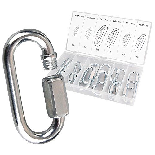 20 Schraubglieder im Set, Kettenglied, Kettennotglieder im Sortiment, 6 Größen von TIFLER