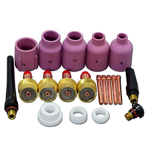RIVERWELD TIG-Gaslinsen-Kolbenkörpern Jumbo 45V 10N-Serie Aluminiumoxid-Düsen Keramikbecher 57N 53N Isolatoren Gasdichtungen 54N63 für SR WP 17 18 26 WIG-Schweißbrenner 20 Stück RIVERWELD TIG-Gaslinsen-Kolbenkörpern Jumbo 45V 10N-Serie Aluminiumoxid-Düsen Keramikbecher 57N 53N Isolatoren Gasdichtungen 54N63 für SR WP 17 18 26 WIG-Schweißbrenner 20 Stück von RIVERWELD