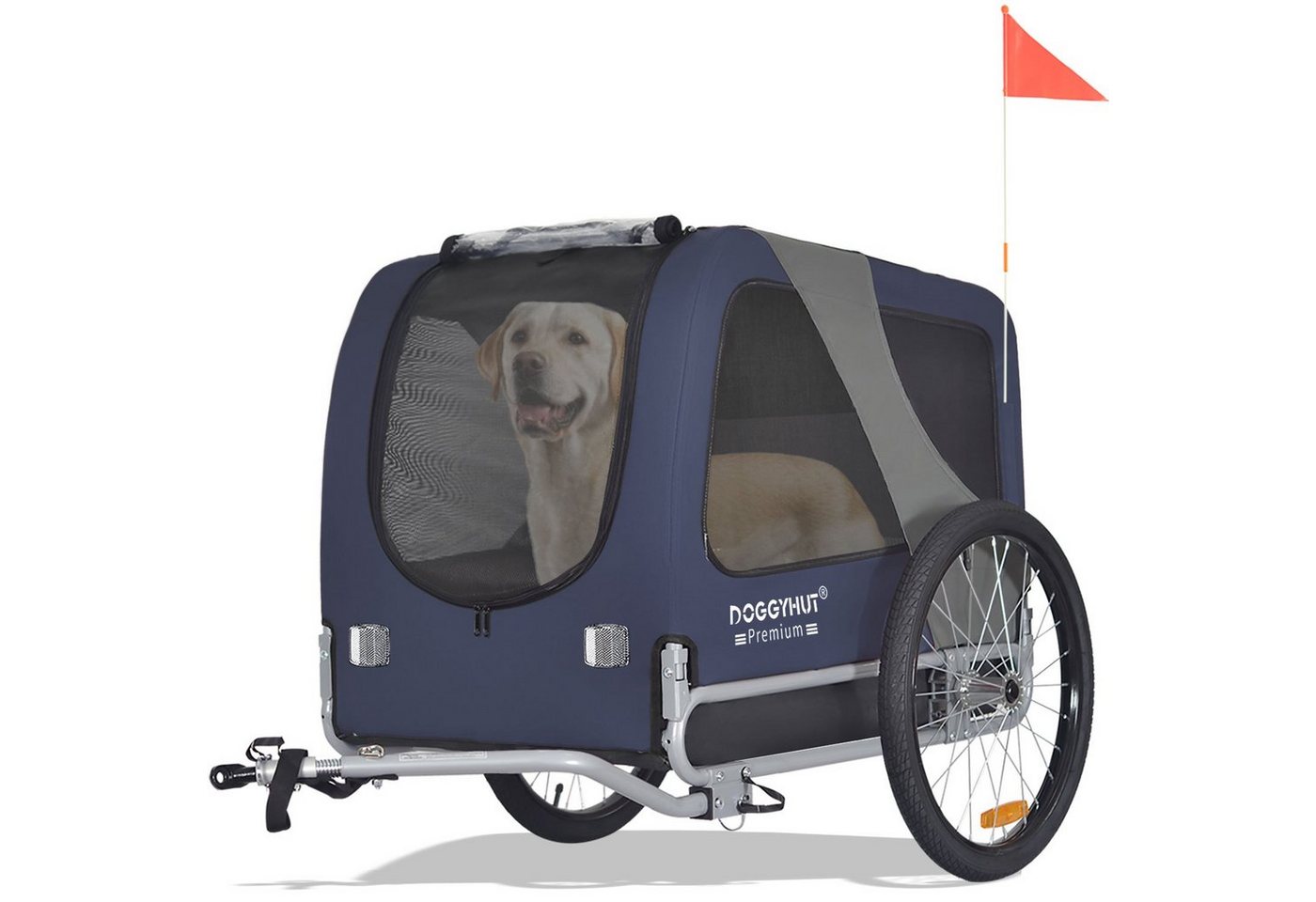 TIGGO Fahrradhundeanhänger DOGGYHUT® Hundefahrradanhänger 15 - 30kg Hundeanhänger Fahrradanhänger von TIGGO