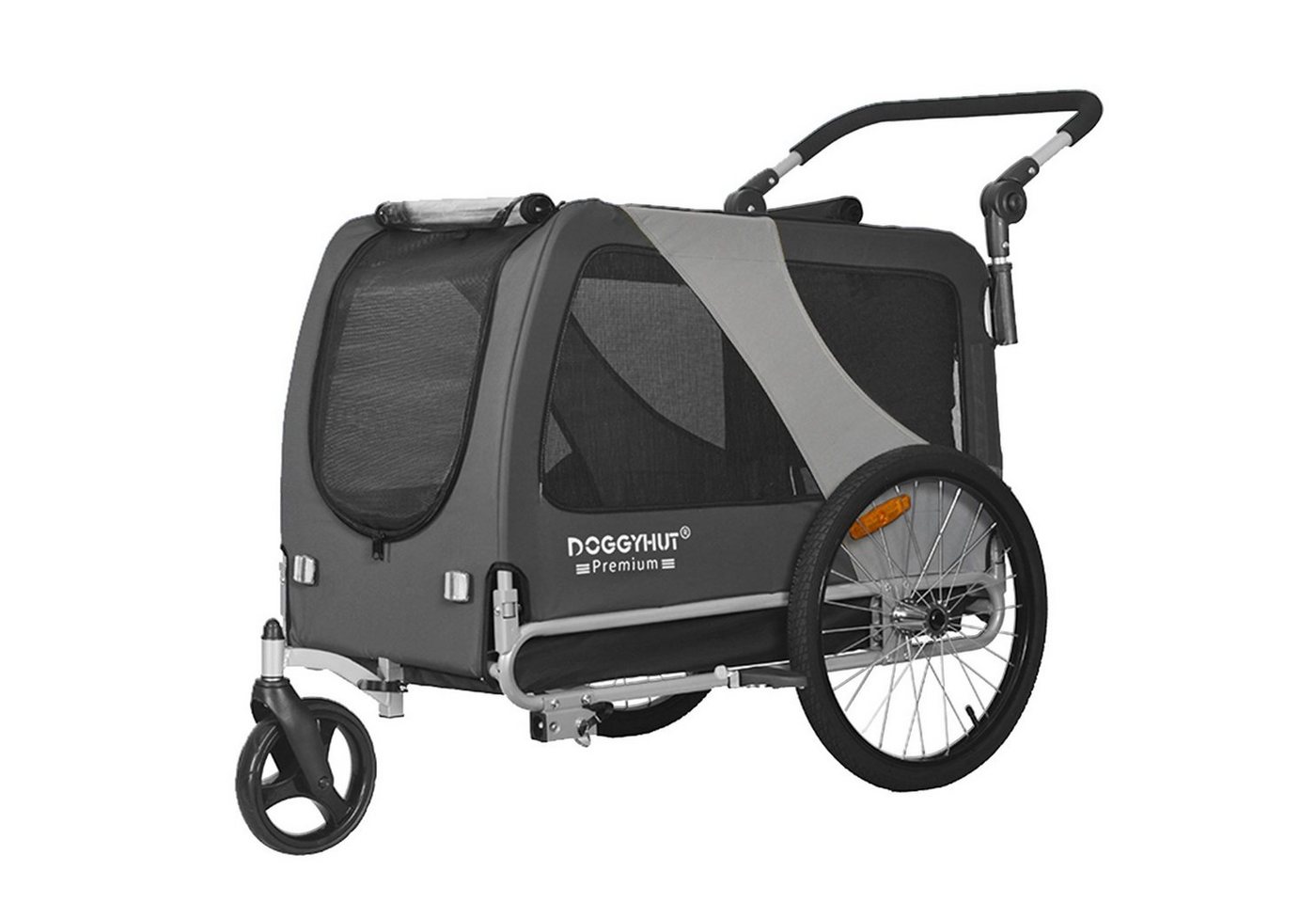 TIGGO Fahrradhundeanhänger DOGGYHUT® XL Hundefahrradanhänger & Jogger Fahrradanhänger, Geeignet für große Hunde - Maximale Schulterhöhe des Hundes: 60 cm von TIGGO