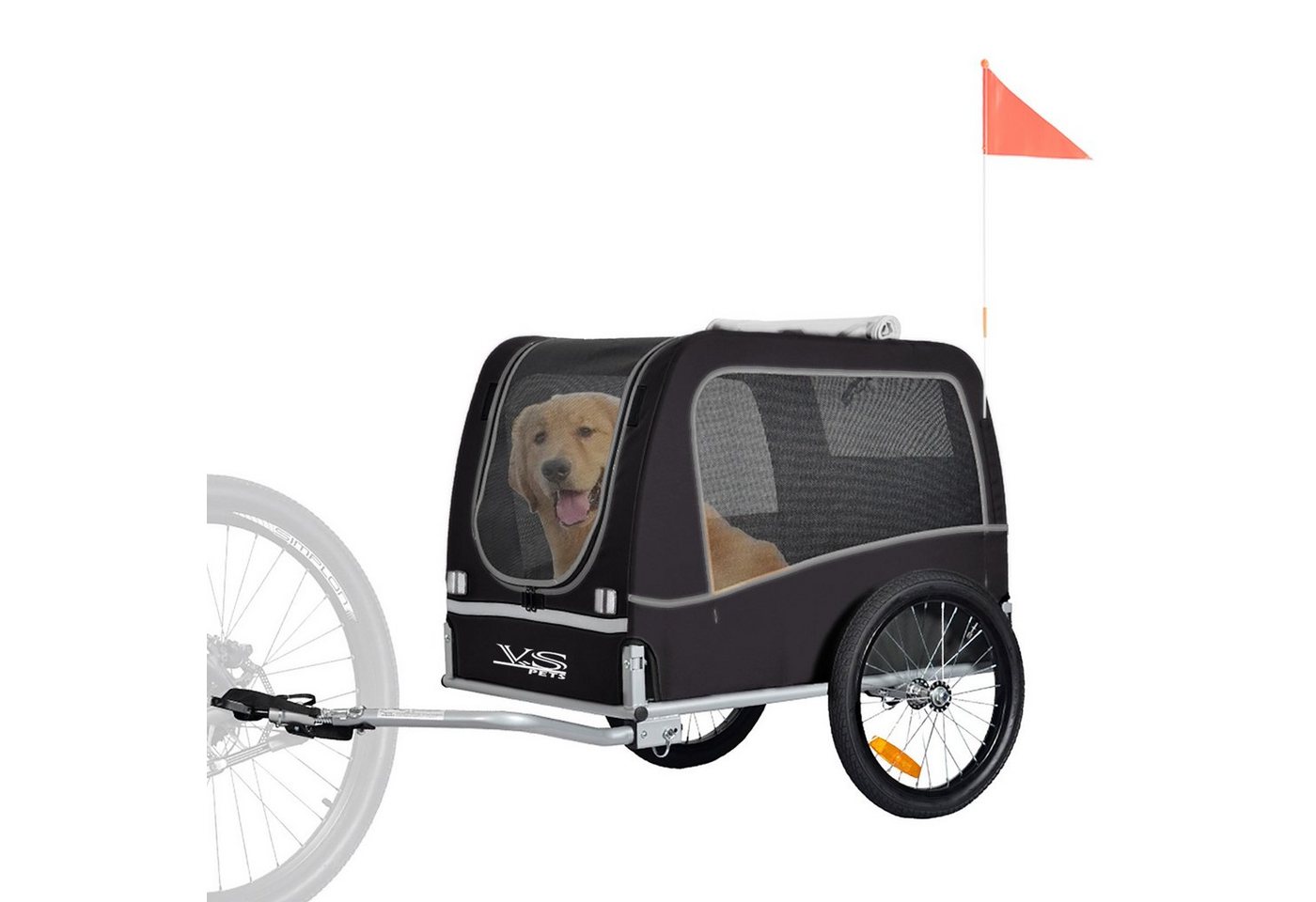 TIGGO Fahrradhundeanhänger Tiggo VS Classical Hundeanhänger Fahrradanhänger für Hunde bis 30 kg, Geeignet für einen Hund bis 30 kg oder mehrere kleine Hunde. von TIGGO