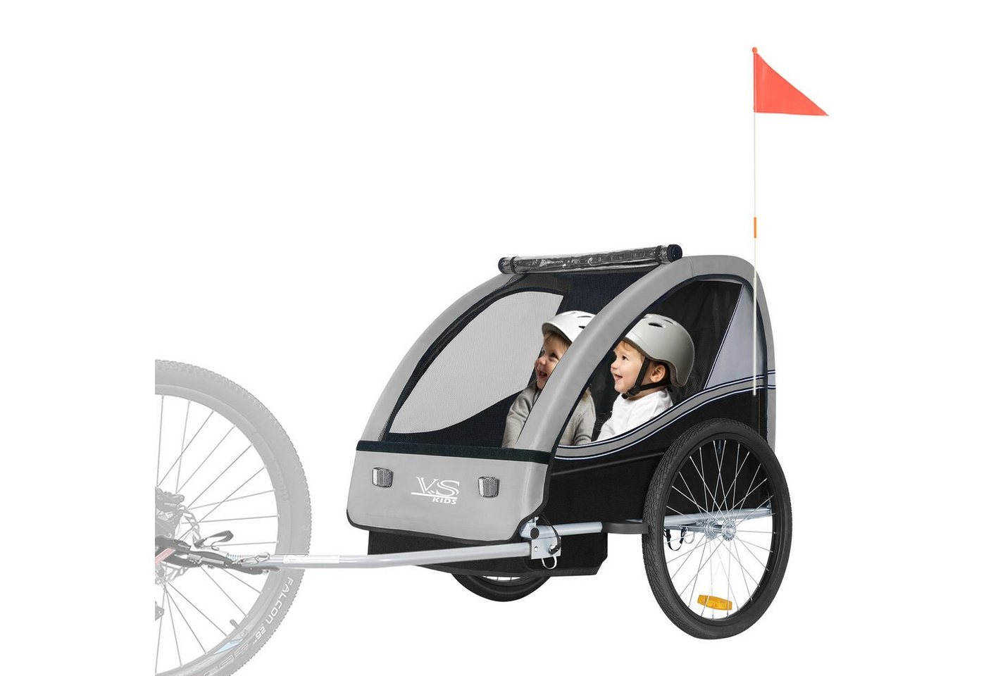 TIGGO Fahrradkinderanhänger Tiggo VS Kinderanhänger Fahrradanhänger für 1 oder 2 Kinder von TIGGO