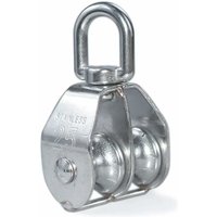 1 Stück M25 Doppelrollen-Shell-Blöcke, Drahtseil-Heberolle, Rollen-Trägerrolle, 304 Edelstahl, maximale Belastung: 159 kg - Tigrezy 1 Stück M25 Doppelrollen-Shell-Blöcke, Drahtseil-Heberolle, Rollen-Trägerrolle, 304 Edelstahl, maximale Belastung: 159 kg - Tigrezy von TIGREZY