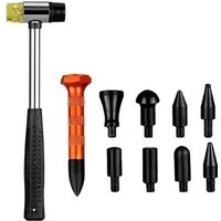 10-teiliges Dellenreparaturset ohne Lackieren, Gummihammer, Körner, zum Entfernen von Dellen im Auto, Entfernen von Dellen an Kühlschranktüren von TIGREZY