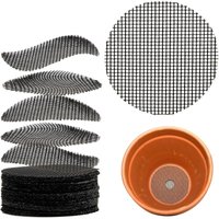 100 Stück 2 Zoll Blumentopf Loch Mesh-Matte Net Bonsai Gartenarbeit Grid Drainage Loch Net verhindern Boden Leckage von TIGREZY