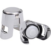 2 Stück Champagner-Stopfen, Edelstahl, vakuumversiegelter Sektflaschenverschluss, Silber 2 Stück Champagner-Stopfen, Edelstahl, vakuumversiegelter Sektflaschenverschluss, Silber von TIGREZY