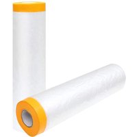 2er-Pack Abdeckfolienrollen aus Kunststoff, 2,4 m x 20 m Abdeckfolienrollen mit selbstklebendem Klebeband, transparente Abdeckfolie mit vorgeklebtem 2er-Pack Abdeckfolienrollen aus Kunststoff, 2,4 m x 20 m Abdeckfolienrollen mit selbstklebendem Klebeband, transparente Abdeckfolie mit vorgeklebtem von TIGREZY