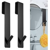 2er-Pack Duschtürhaken – Handtuchhaken ohne Bohren – Türhaken für rahmenlose Duschtüren aus Glas (17,8 cm) von TIGREZY