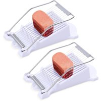 Tigrezy - 2er-Pack Fleischschneider, Eierschneider, Obstschneider, Edelstahldraht, kann 10 Scheiben Eier, Schinken, weiche Lebensmittel und Obst Tigrezy - 2er-Pack Fleischschneider, Eierschneider, Obstschneider, Edelstahldraht, kann 10 Scheiben Eier, Schinken, weiche Lebensmittel und Obst von TIGREZY