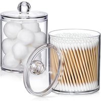 Tigrezy - 2er-Pack Spenderhalter aus Acryl, kleines Apothekerdosen-Set aus durchsichtigem Kunststoff, Badezimmer-Accessoires, Dekoration, von TIGREZY